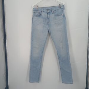 Mens Levi's 512 Slim Taper Jeans W32 L34 Blue Stretch Denim Light Wash cowboy